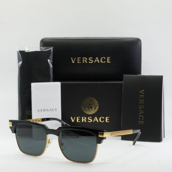 NEW VERSACE VE4447 GB1/87 BLACK DARK GREY SUNGLASSES - Picture 11 of 11